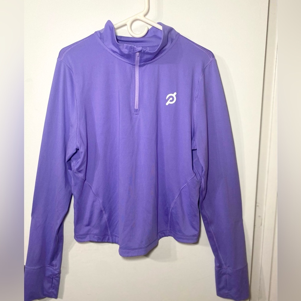 Peloton Soft Tech 1/4 Zip Jersey in Purple size XL - Picture 5 of 8